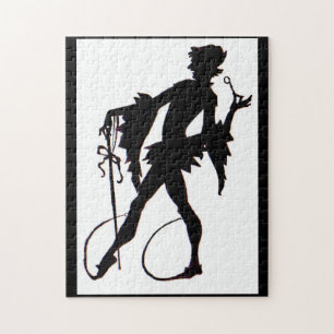 1920s magician silhouette jigsaw puzzle