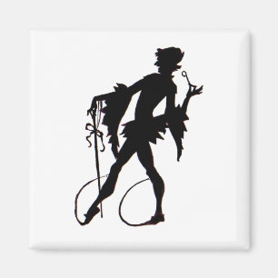 1920s magician silhouette magnet