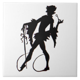 1920s magician silhouette tile