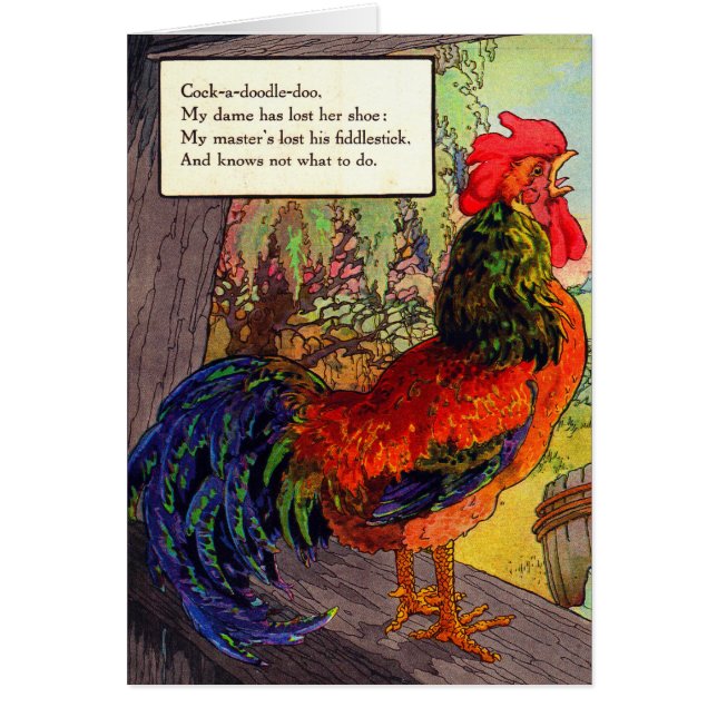 1920s Mother Goose - rooster (Front)