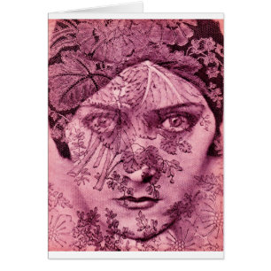 1920s movie star Gloria Swanson in pink