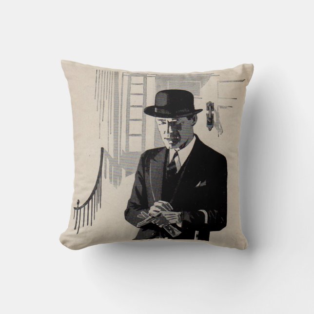 1920s Mr. Natty the sharp dressed man Cushion (Front)