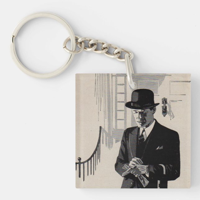 1920s Mr. Natty the sharp dressed man Key Ring (Front)