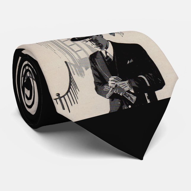 1920s Mr. Natty the sharp dressed man print Tie (Rolled)