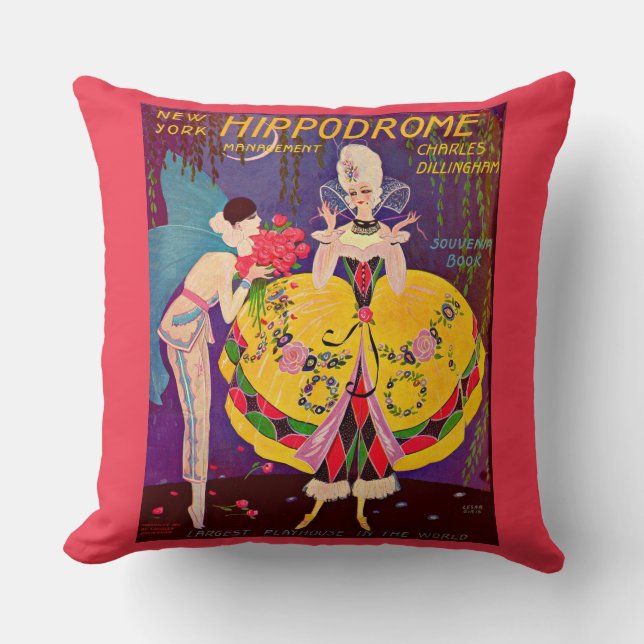 1920s New York Hippodrome program cover Cushion (Front)