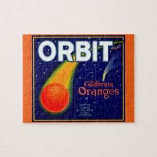 1920s Orbit Oranges fruit crate label Jigsaw Puzzle
