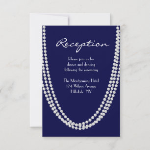 1920's Pearl Reception Card - blue
