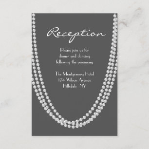 1920's Pearl Reception Card - grey