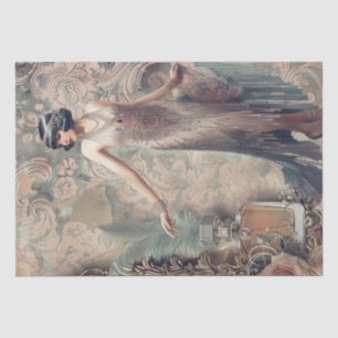 1920's Perfume Flapper Girl Art Deco Tissue Paper