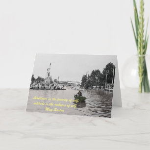 1920's Photo Card Man Alone Lonely Quote Inspire