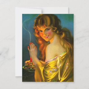 1920s pretty lady postcard
