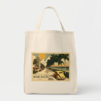 1920s Retro Miami Beach Ocean Drive Postcard