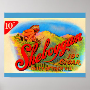 1920s Sheboygan cigar label Poster
