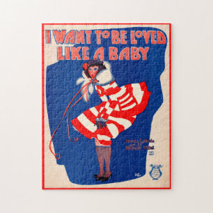 1920s song sheet I Want to Be Loved Like a Baby Jigsaw Puzzle
