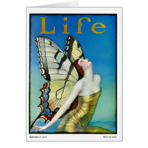 1920s style girl greetings card