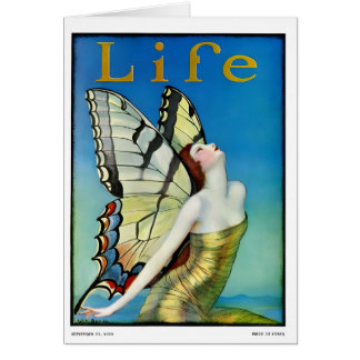 1920s style girl greetings card