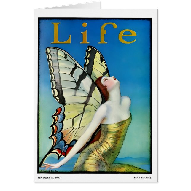 1920s style girl greetings card  (Front)