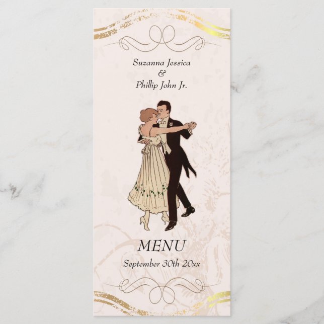 1920's Theme Wedding Menu (Front)