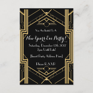 1920's Themed NYE Party Invitation