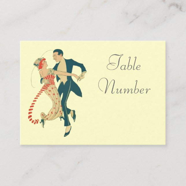 1920's Themed Wedding Table Cards (Front)