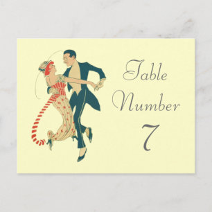 1920's Themed Wedding Table Number Cards