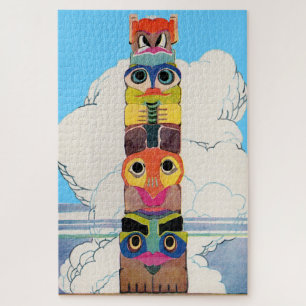 1920s totem pole jigsaw puzzle