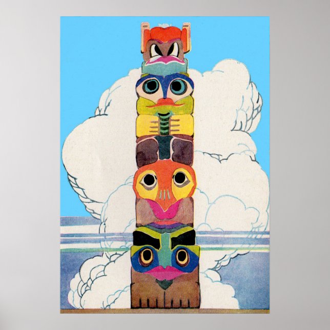 1920s totem pole print (Front)