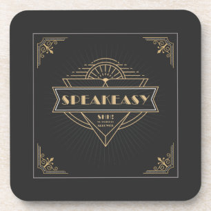 1920s Vintage Art Deco Flapper Speakeasy Party Coaster