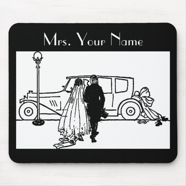 1920's Vintage Bride & Groom Mouse Pad (Front)