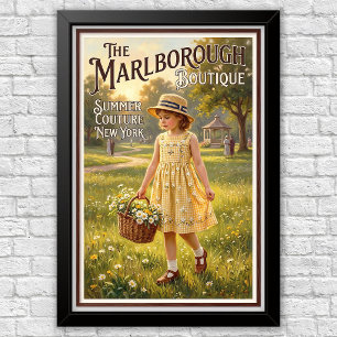 1920s Vintage Children’s Fashion Advertising  Poster
