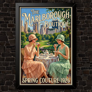 1920s Vintage Fashion Advertising Poster