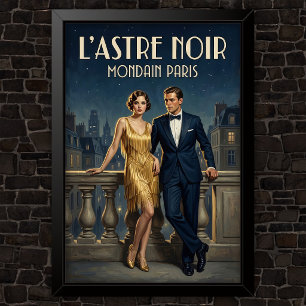 1920s Vintage Fashion Advertising Poster