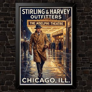 1920s Vintage Fashion Advertising Poster