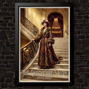 1920s Vintage Fashion Advertising Poster
