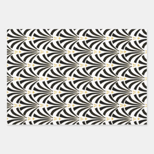 1920s Vintage Glamour Art Deco Pattern Wrapping Paper Sheet