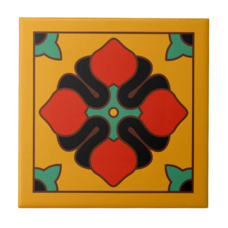 1920s Vintage Malibu Potteries Design Ceramic Tile