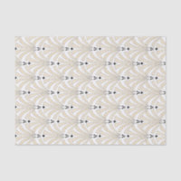 1920s Vintage Style Art Deco Cream Palmettos
