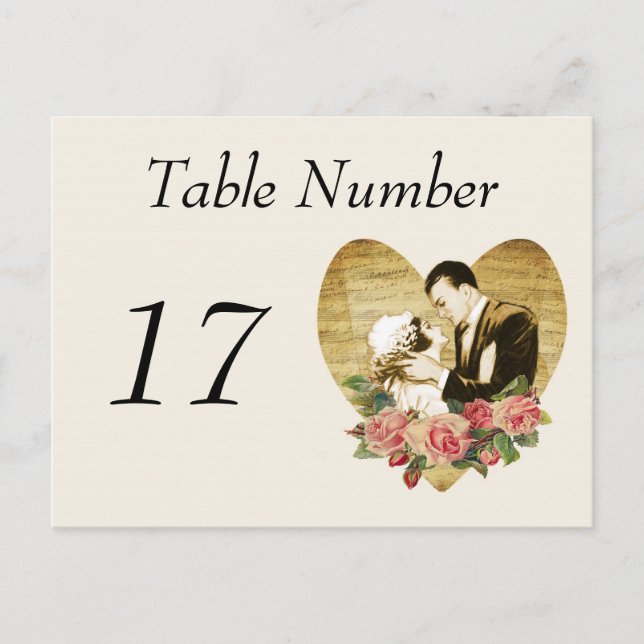 1920's Vintage Table Number Cards (Front)