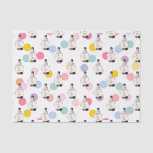 1920s Vintage Woman & Colourful Dots "For You"  Tissue Paper