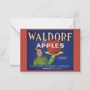 1920s Waldorf Apples crate label Card