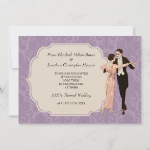 1920's Wedding Invitation Vintage Dancing Couple