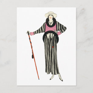 1920's Womens Fashion Illustration Postcard