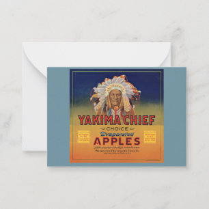 1920s Yakima Chief Evaporated Apples label Card