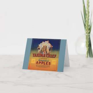 1920s Yakima Chief Evaporated Apples label Note Card