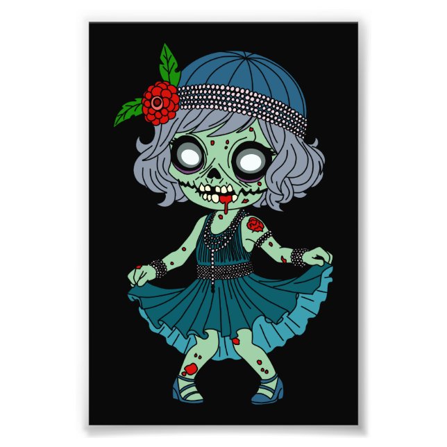 1920s Zombie Flapper Girl Photo Print (Front)