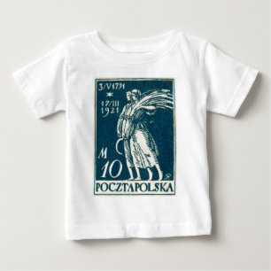 1921 10m Polish Postage Stamp Baby T-Shirt