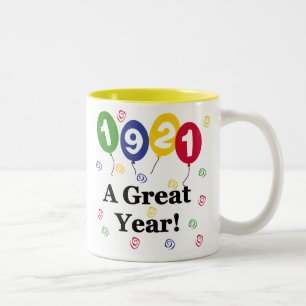 1921 A Great Year Birthday Two-Tone Coffee Mug