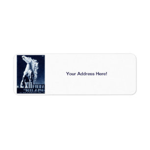1921 Italian Film Festival Return Address Label