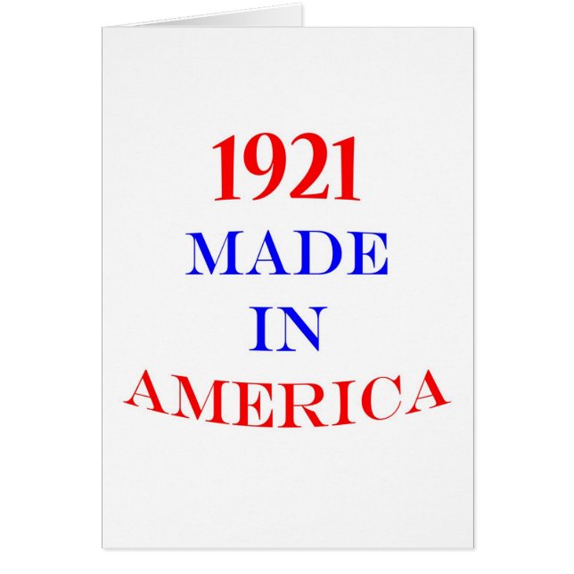 1921 Made in America (Front)