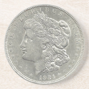 1921 Morgan Silver Dollar Coaster